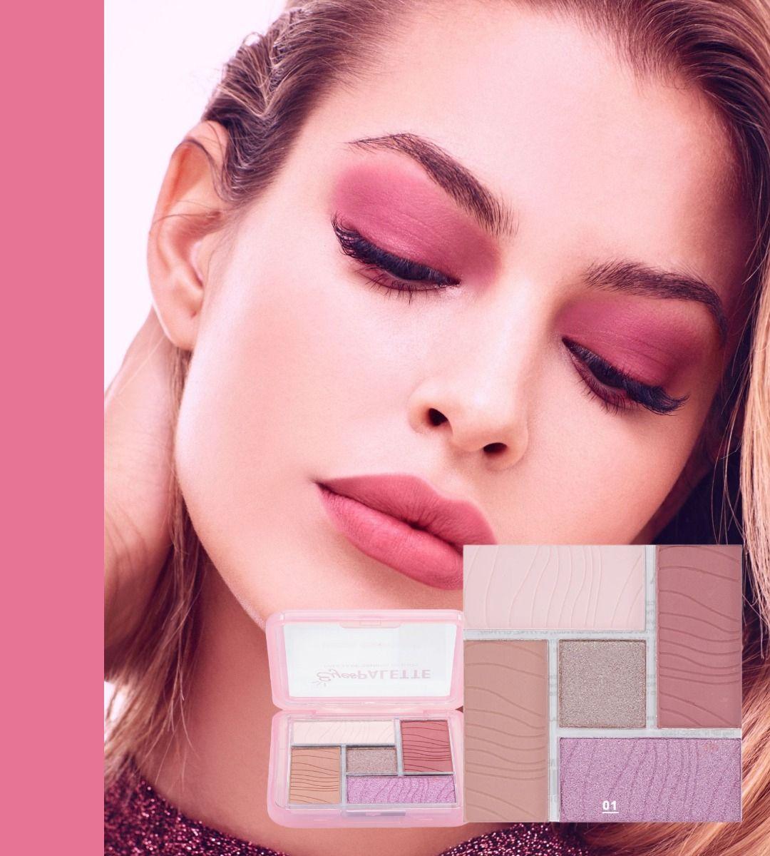 Set 2 Sombra Ojos Paleta 5 Tonos Vibrante Suave Duradera Jhn-6