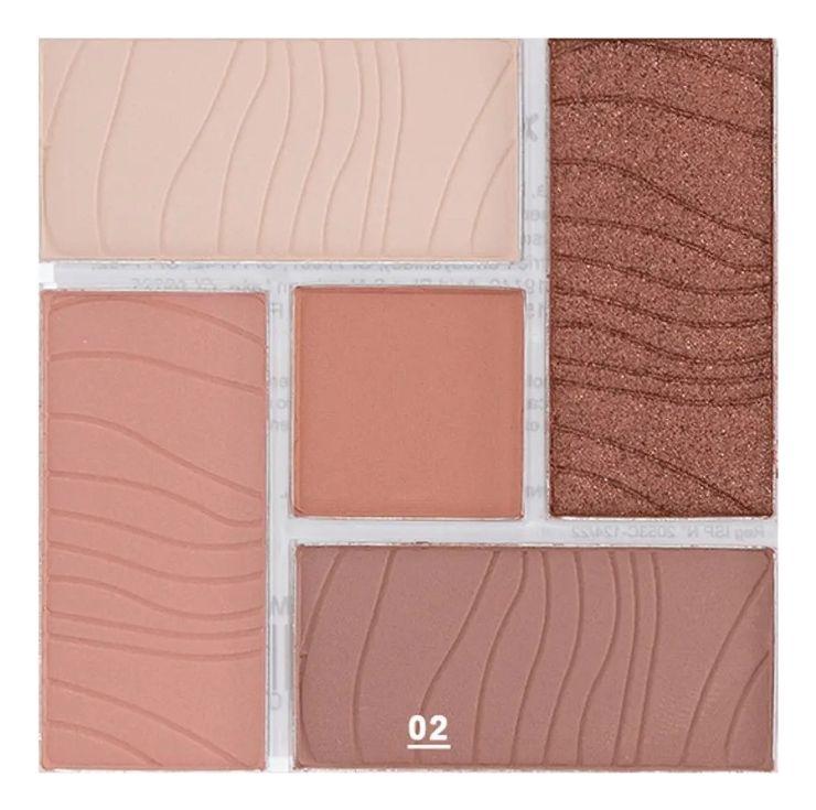 Set 2 Sombra Ojos Paleta 5 Tonos Vibrante Suave Duradera Jhn-8