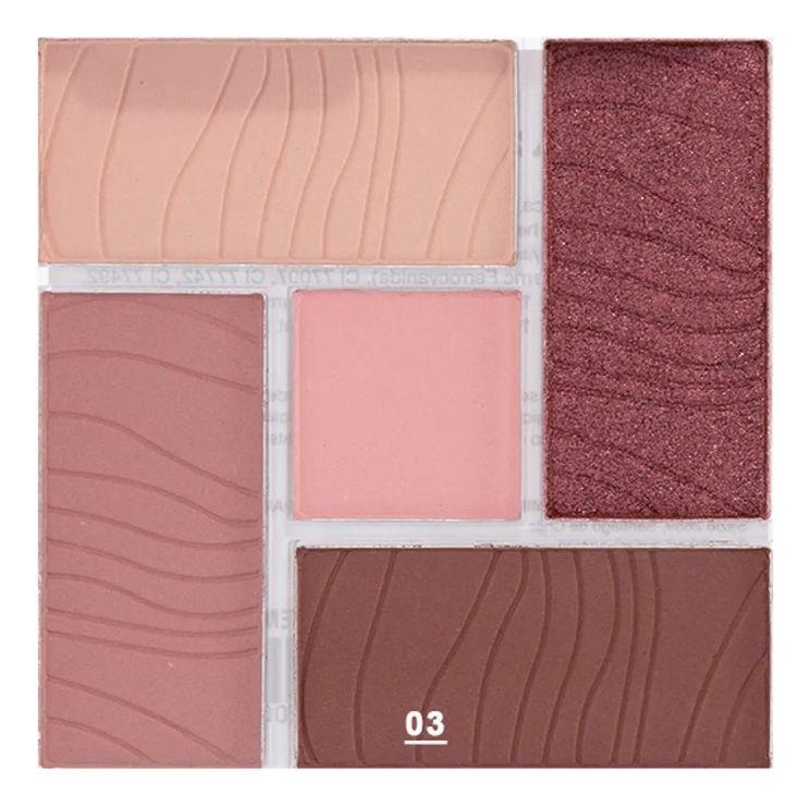 Set 2 Sombra Ojos Paleta 5 Tonos Vibrante Suave Duradera Jhn-9