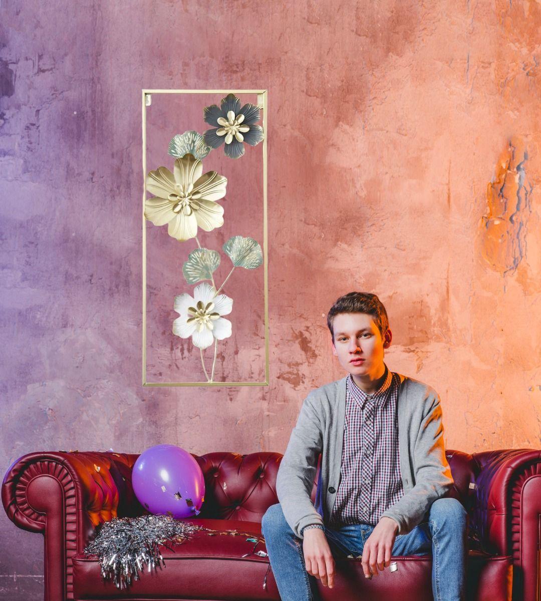 Decoración Pared Flores Cuadro Hogar Escultura Jhn-5