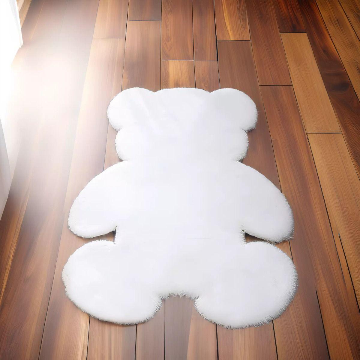 Alfombra Oso Blanco Suave Entrada Dormitorio Decoración Jhn-7