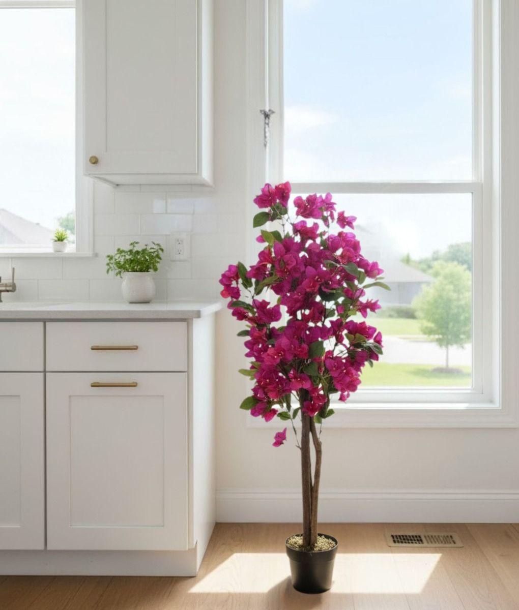 Planta Artificial Arbusto Ornamental Flores Rosas Adorno Jhn-6