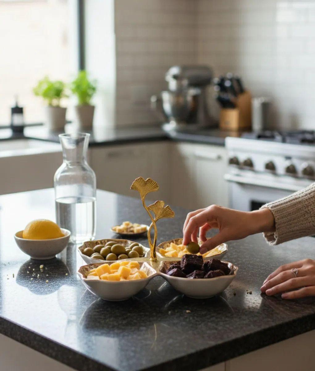 Bandeja Decorativa Servir Diseño Marino 4 Compartimentos Jhn-7