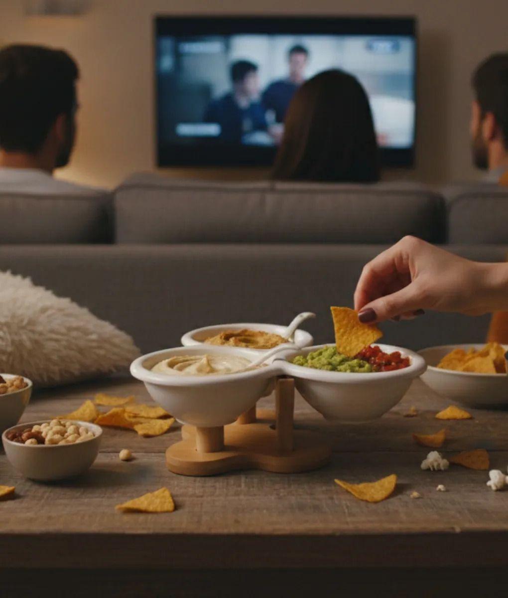 Salsero Decorativo Minimalista Triple Envase Base Bambú Jhn-3