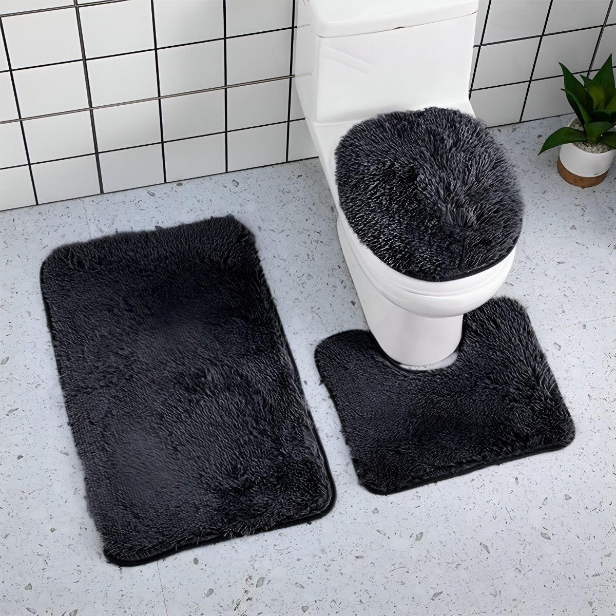 Alfombras Baño 3 Piezas Suave Antideslizante Jhn-2