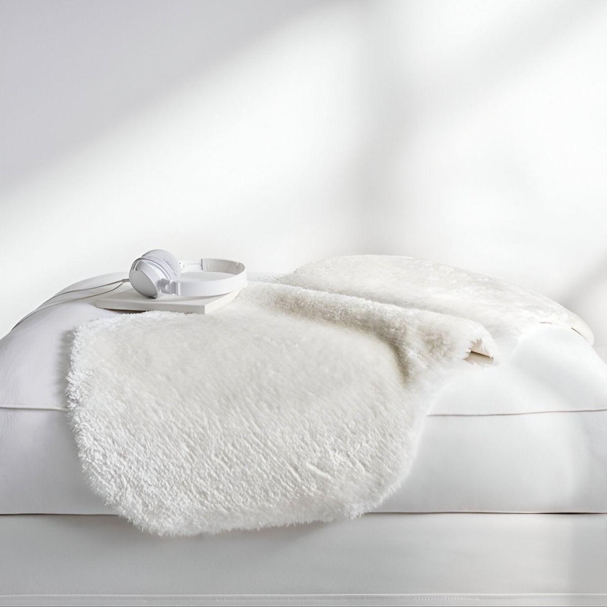 Set de 2 Alfombra Pelo Sintético Lavable Lujo Jhn-3