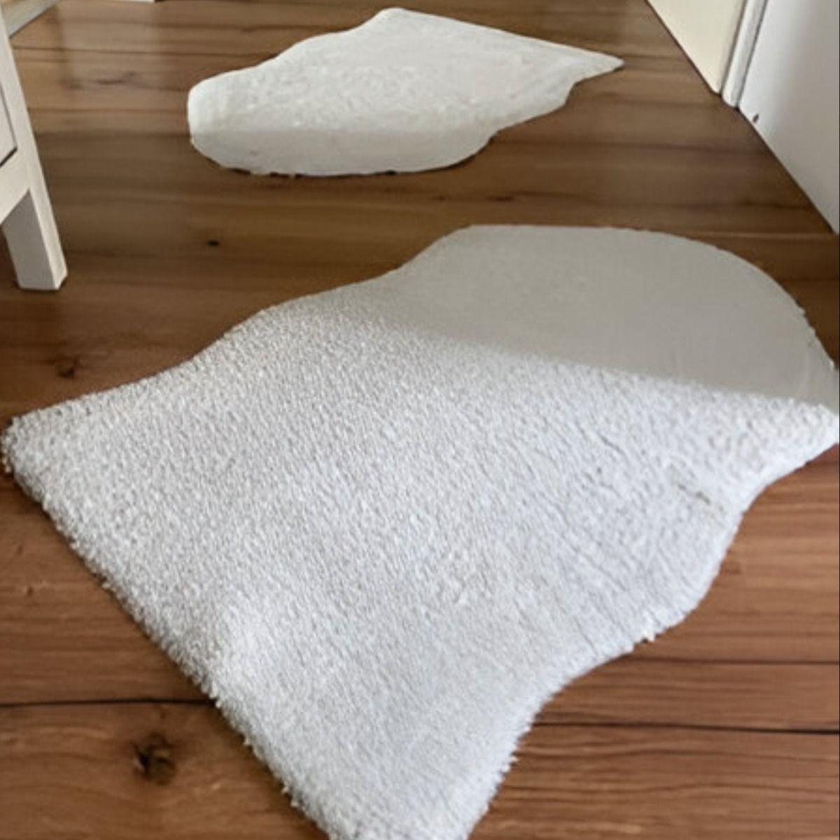 Set de 2 Alfombra Pelo Sintético Lavable Lujo Jhn-6