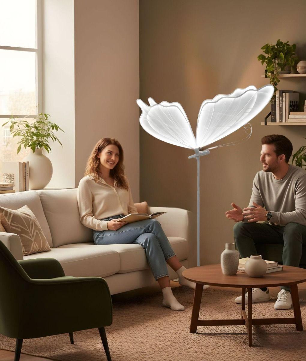 Lámpara Pie Decorativo Funcional Estilo Mariposa Jhn-2