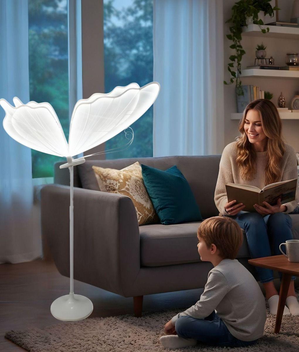 Lámpara Pie Decorativo Funcional Estilo Mariposa Jhn-3