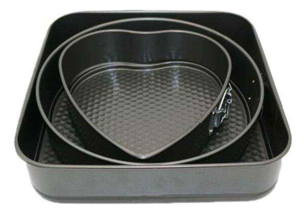 Set 3 Molde Antiadherente Hornear Pastel Desmontable Jhn-1