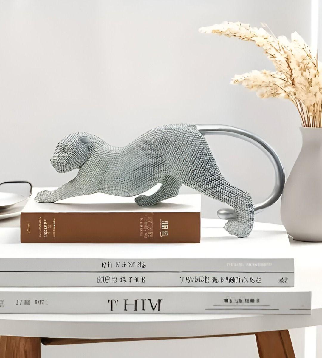 Estatua Animal Coleccionable Escultura Artesanía Plata Jhn-4