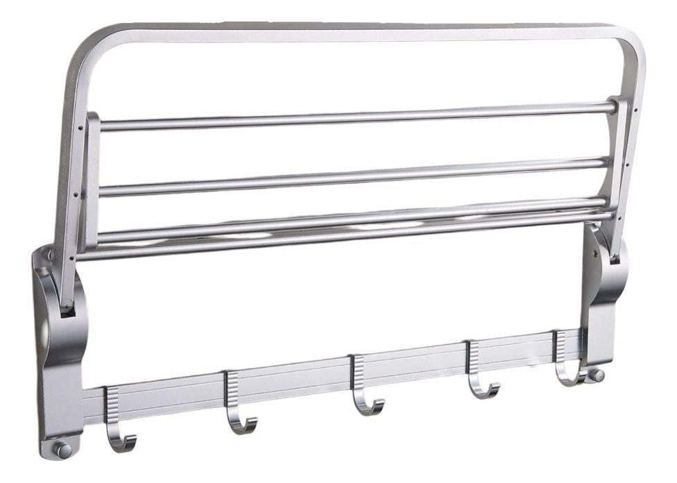 Toallero Baño Barra Múltiple Soporte Plegable Doble Jhn-2