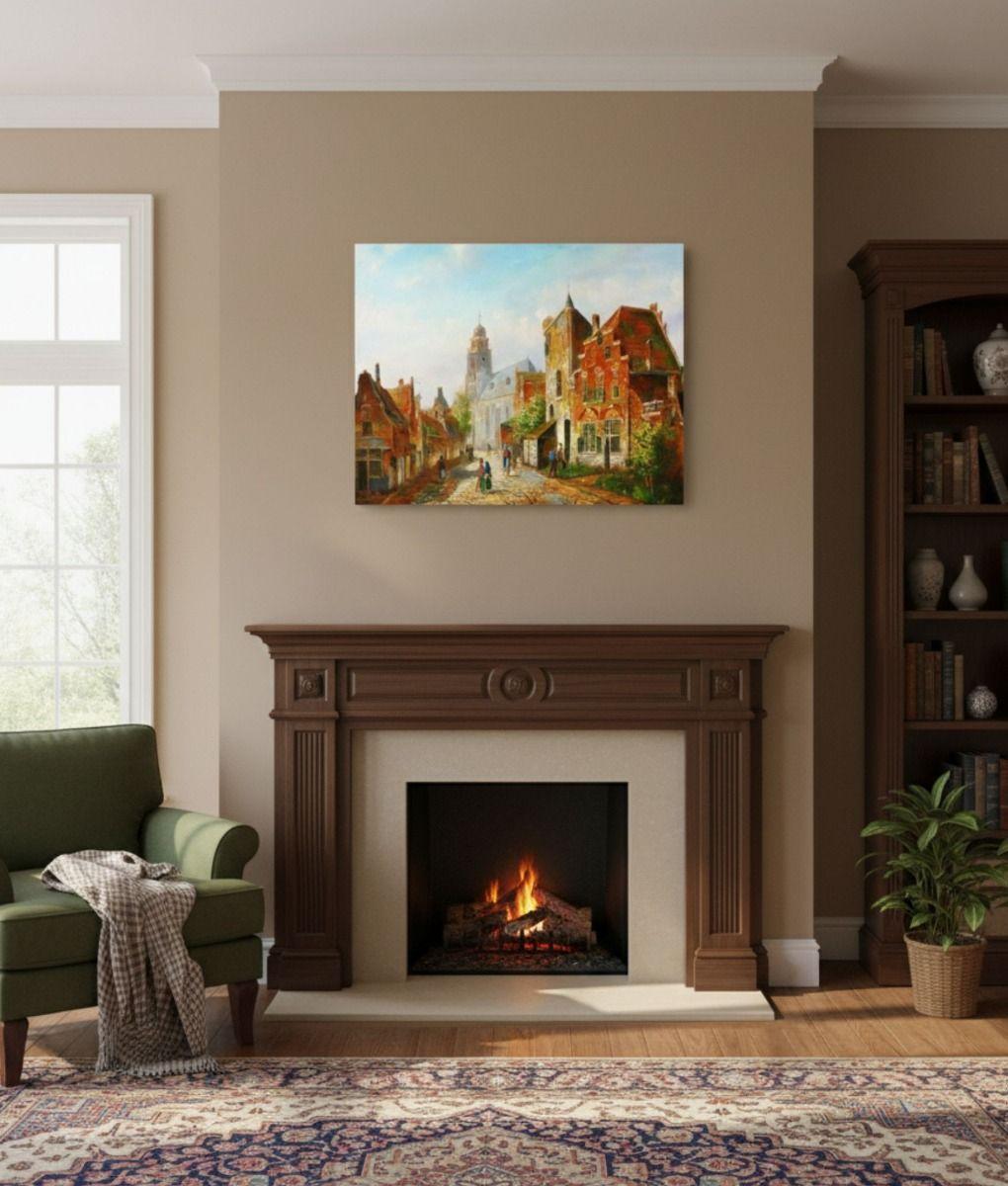 Cuadro Decorativo Pared Adorno Pueblo Decoración Hogar Jhn-5