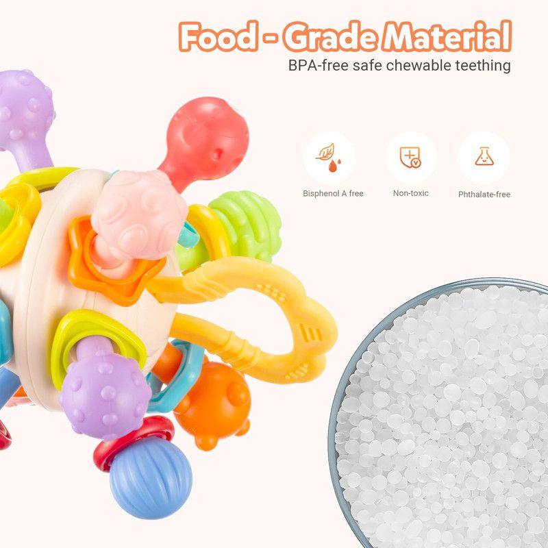 Juguete Denticion Sensorial Morder Rascaencias Bebes Lau-8