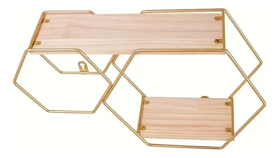Estantería Pared Hexagonal Moderno Decorativo Hogar Jhn-2