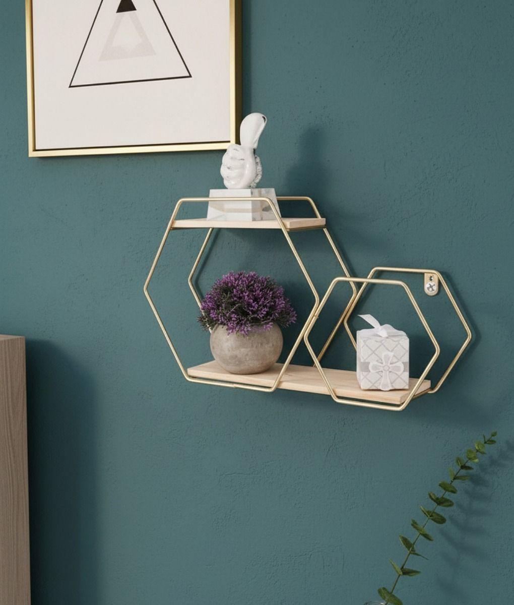 Estantería Pared Hexagonal Moderno Decorativo Hogar Jhn-8