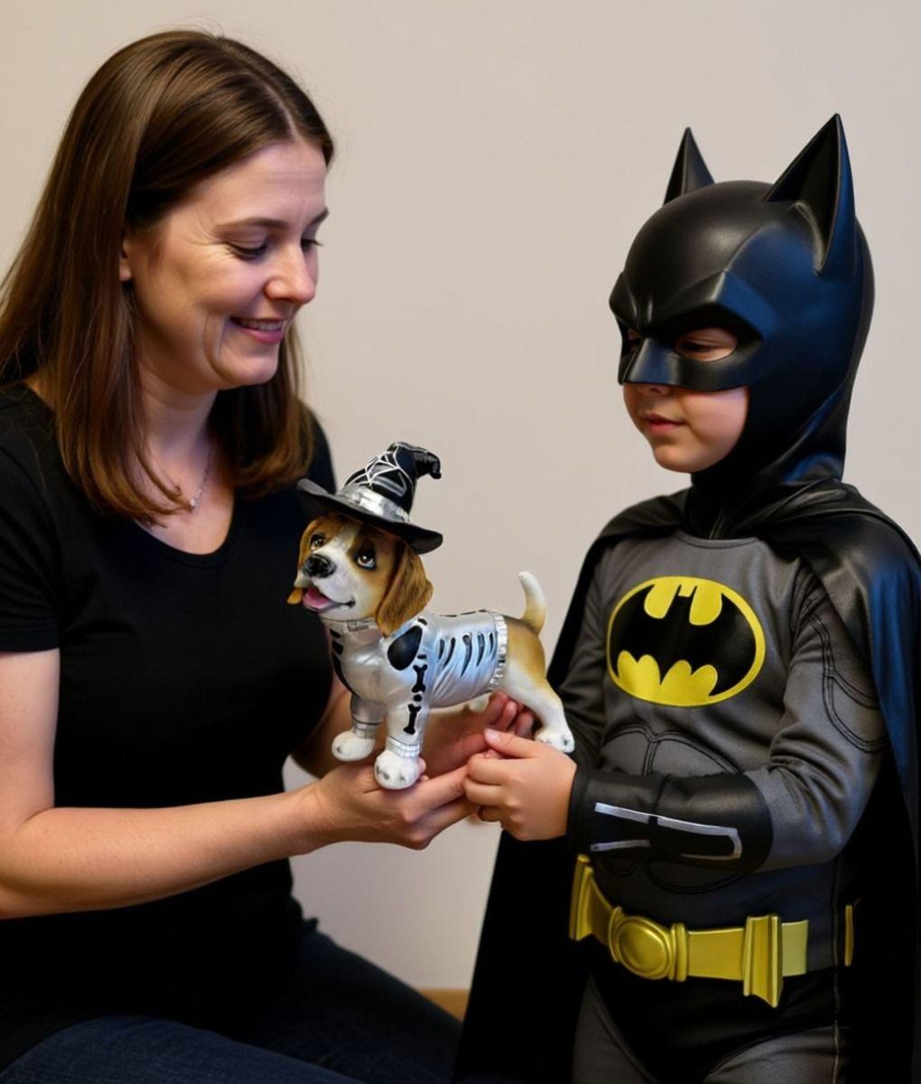 Figura Decorativa Perro Esqueleto Estatua Adorno Hogar Jhn-3