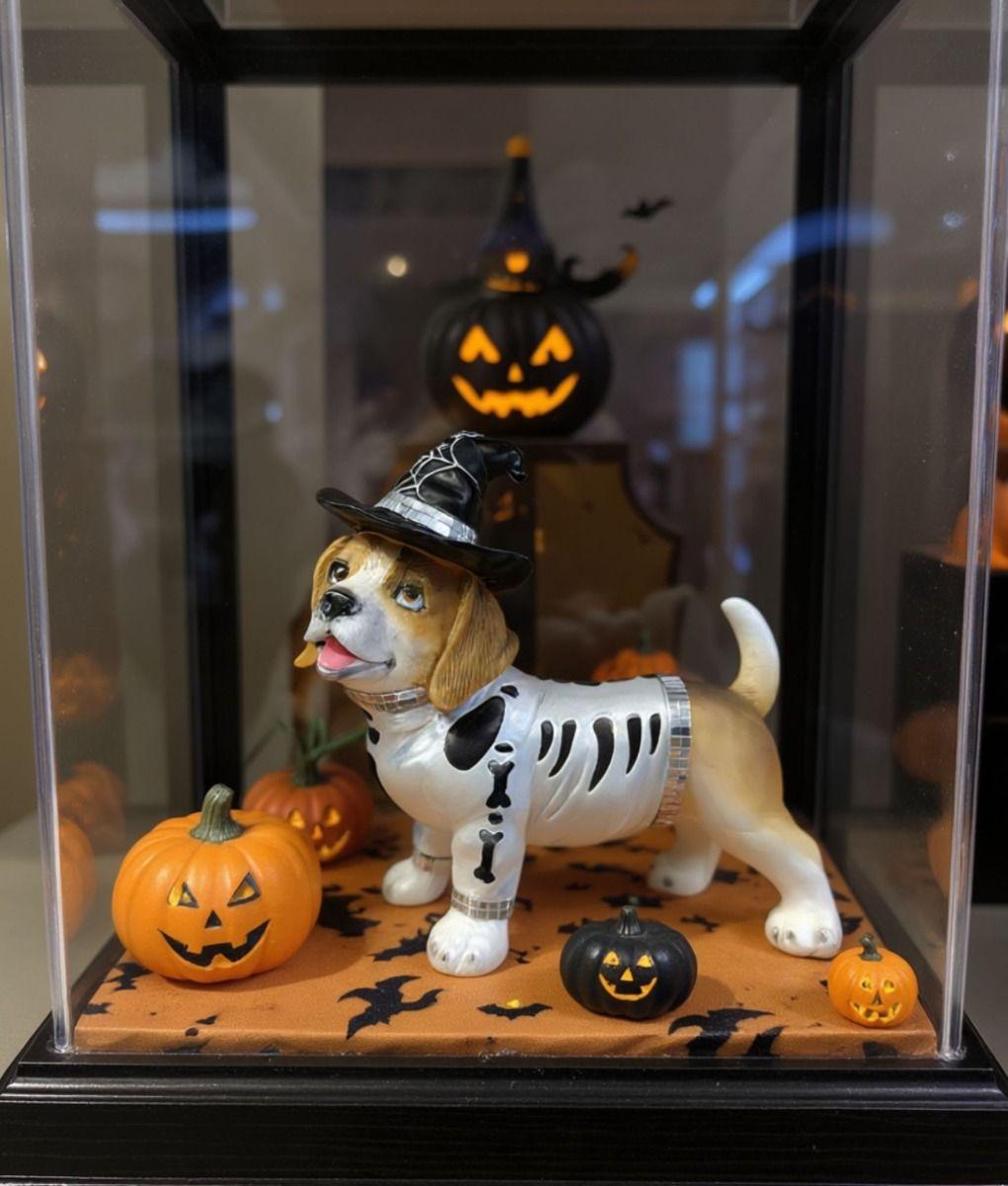 Figura Decorativa Perro Esqueleto Estatua Adorno Hogar Jhn-7