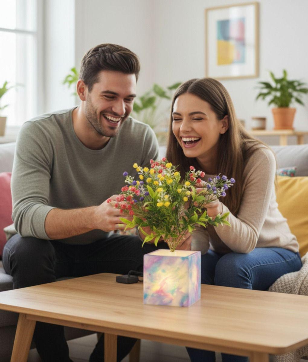 Planta Artificial Decorativa LED Adorno Moderno Hogar Jhn-2