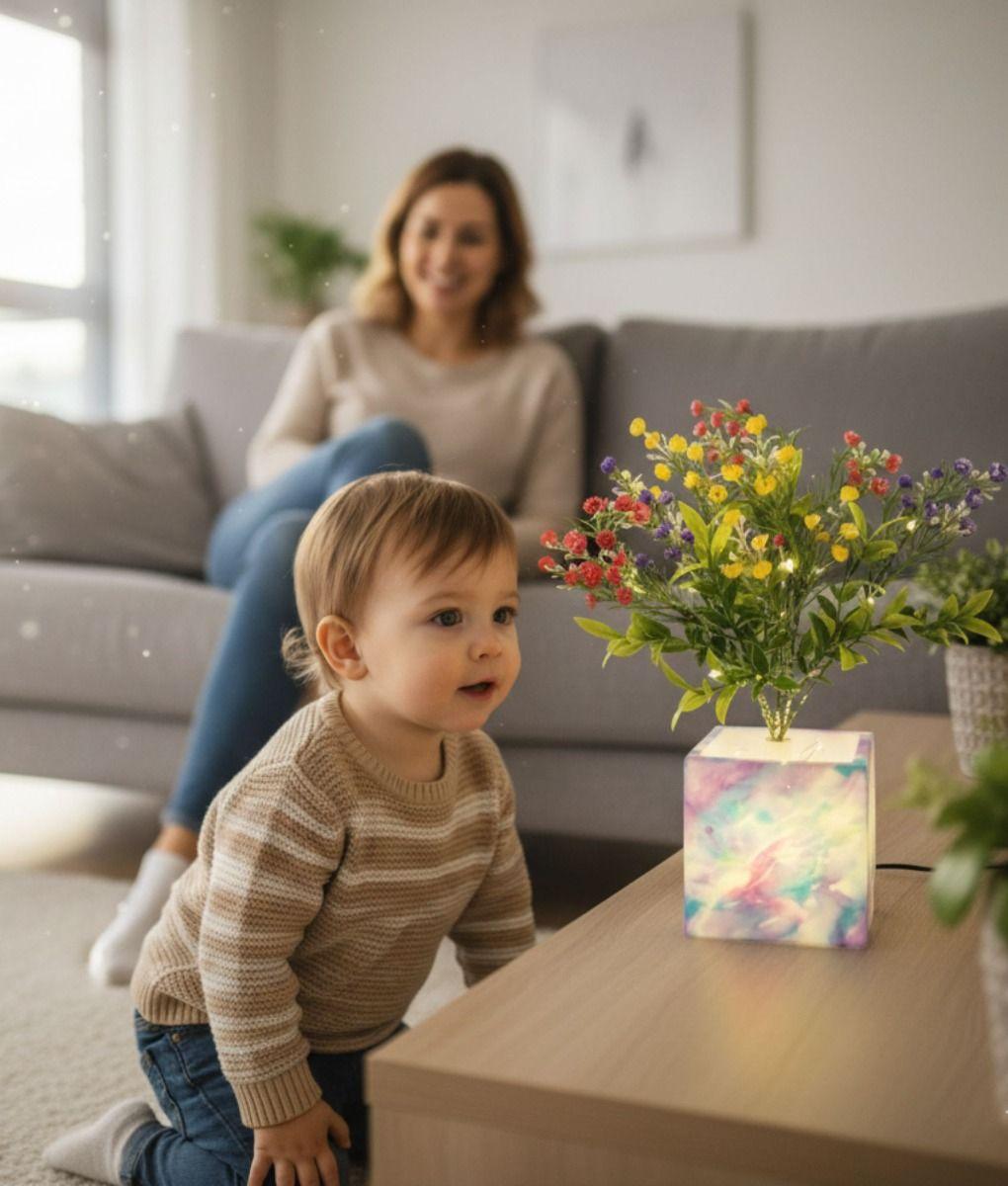 Planta Artificial Decorativa LED Adorno Moderno Hogar Jhn-3