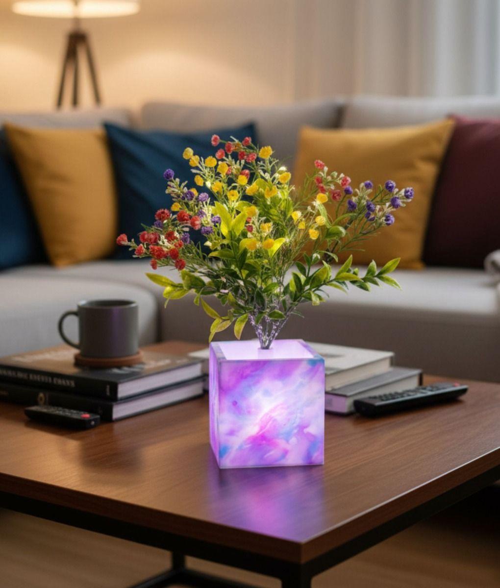 Planta Artificial Decorativa LED Adorno Moderno Hogar Jhn-8