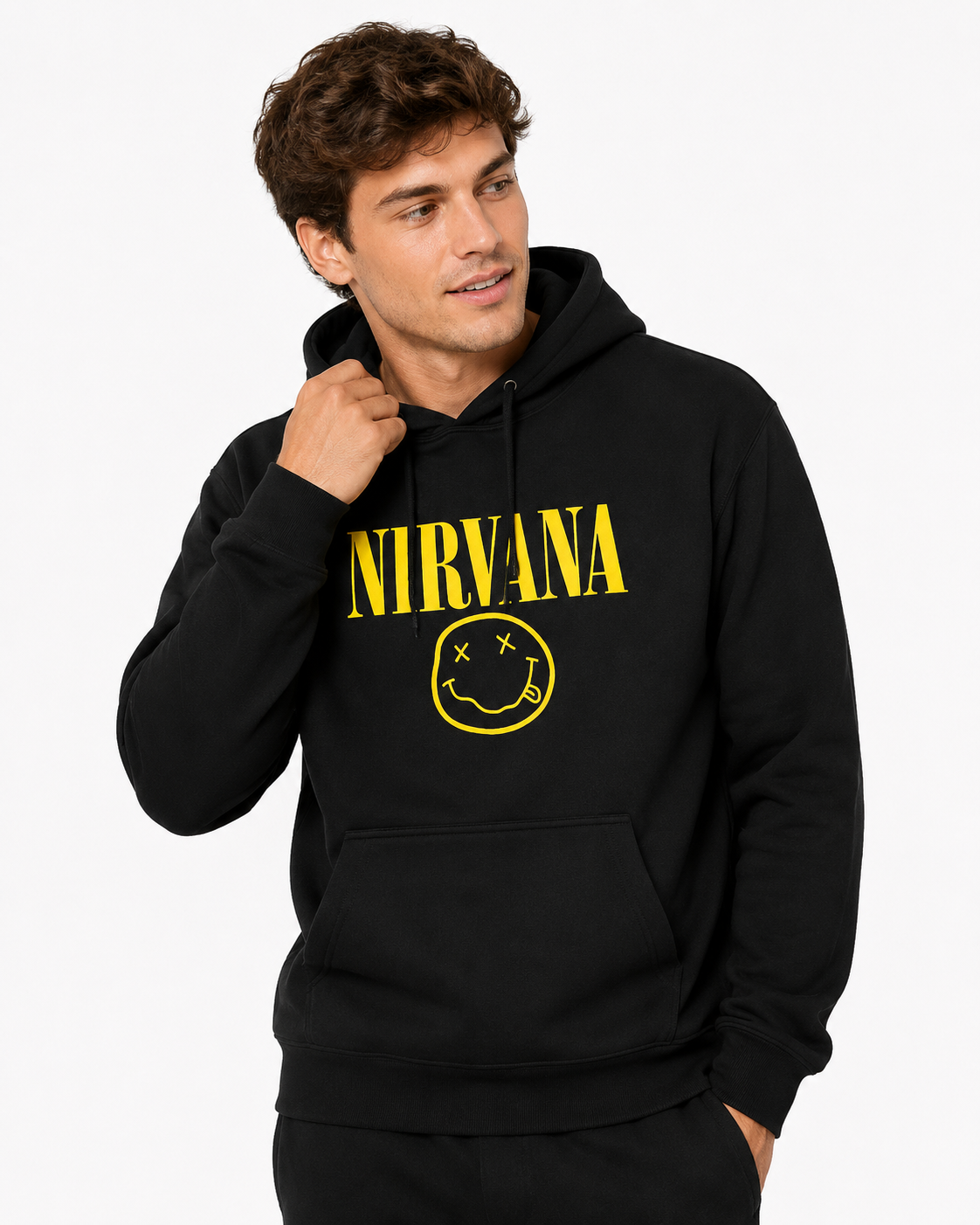 Poleron Hombre Rock Negro Nirvana-2