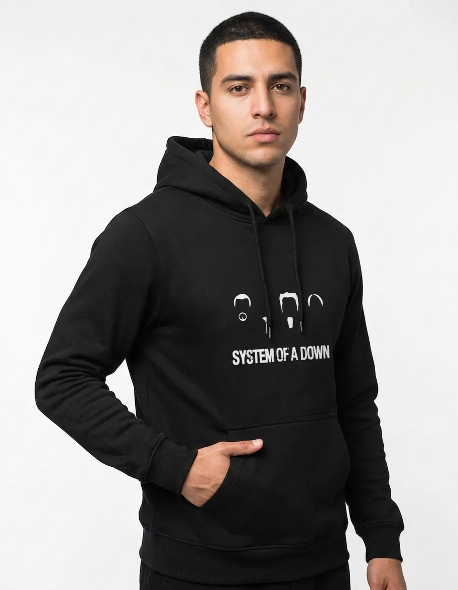 Poleron Negro Hombre System of a Down Metal-0