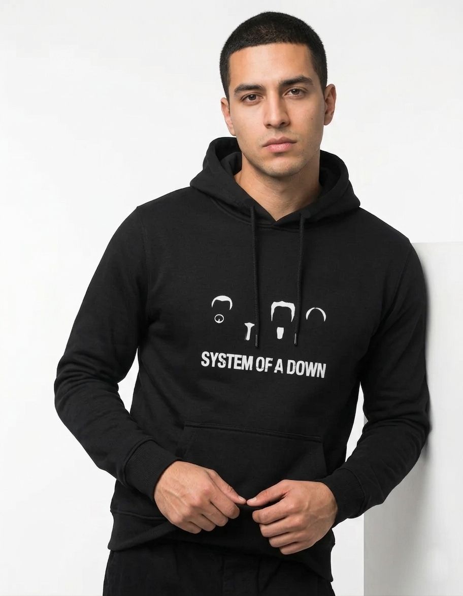 Poleron Negro Hombre System of a Down Metal-1