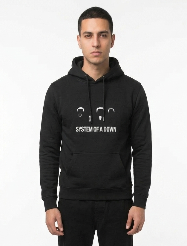 Poleron Negro Hombre System of a Down Metal-3