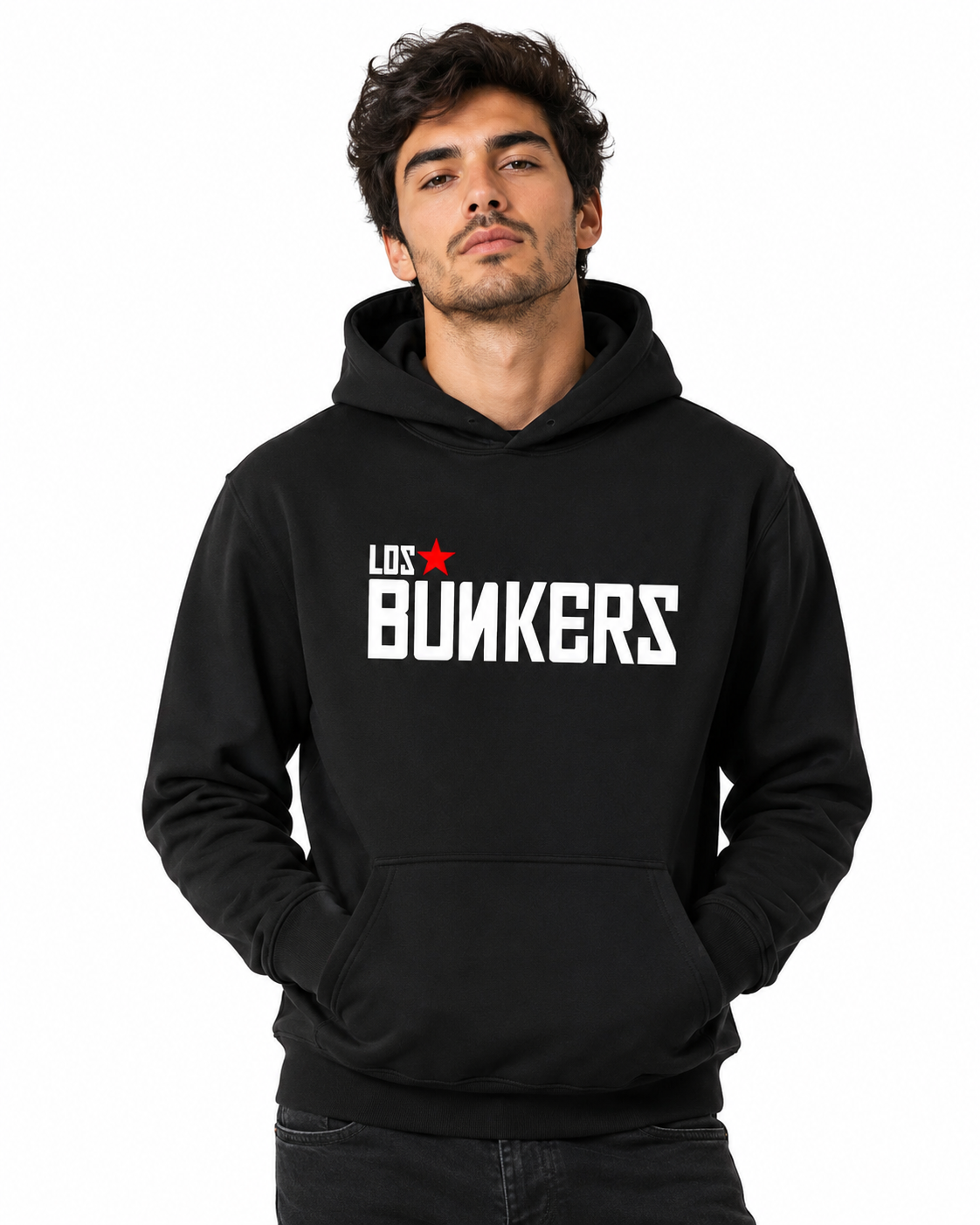 Poleron Hombre Negro Rock Los Bunkers-2