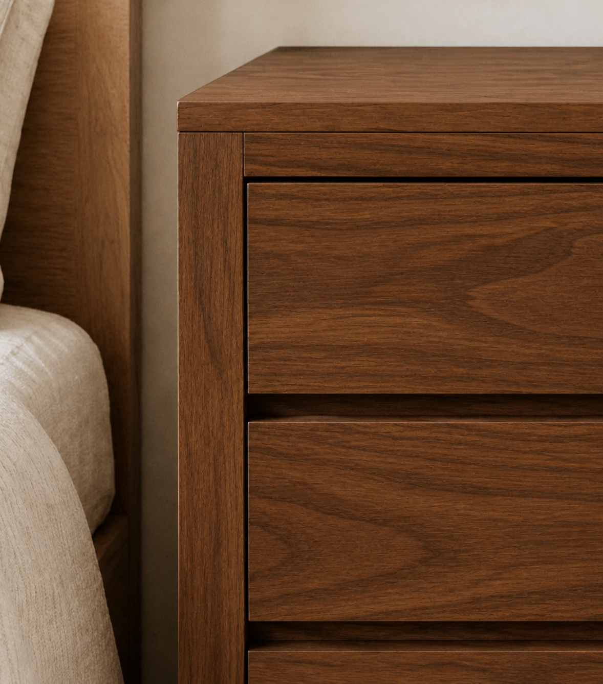 Cómoda "Puelo" 5 Cajones Mueble de Pino Clear con Distribución - Café - 100x40x90 cm-2