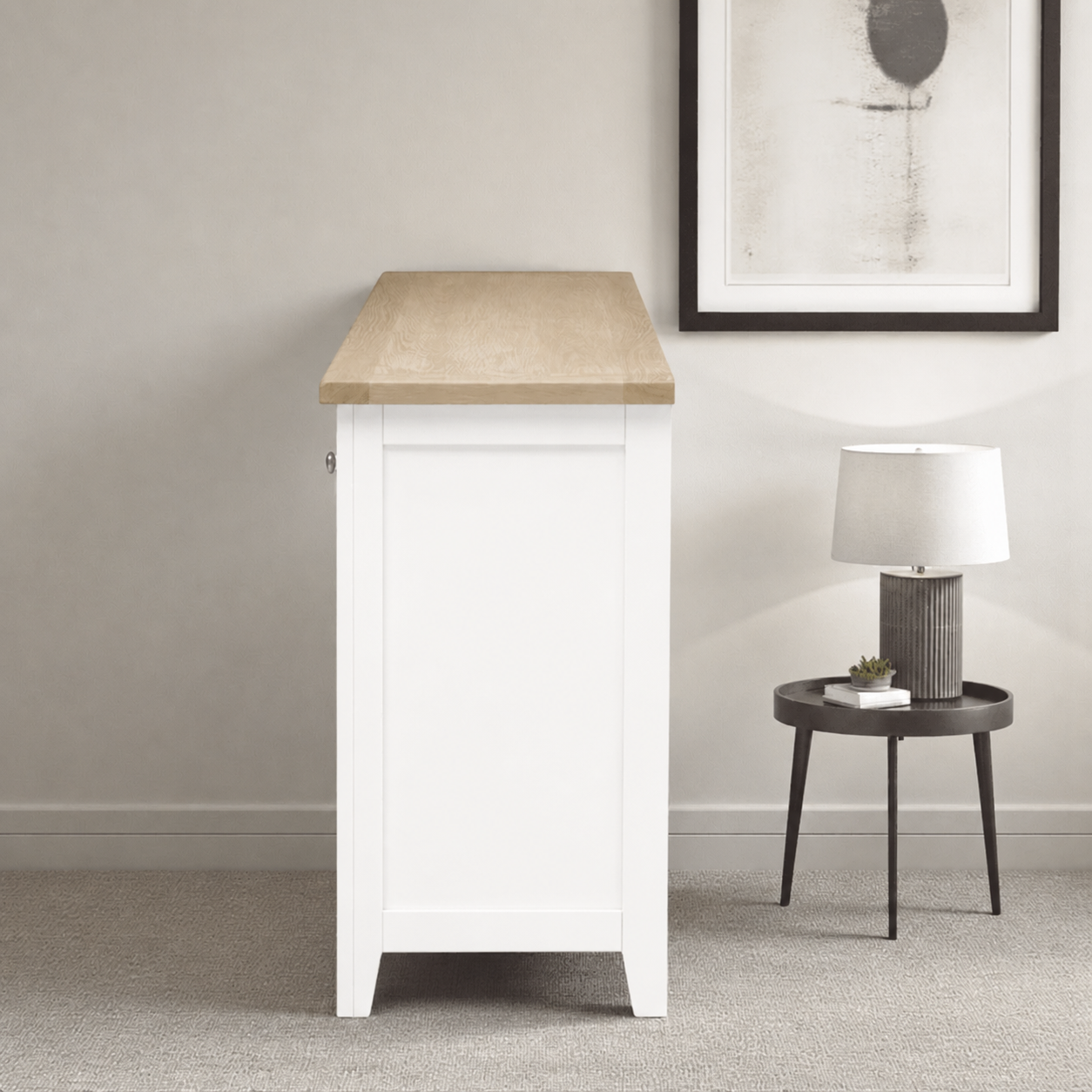 Cómoda de Madera 8 Cajones Diseño Elegante y Gran Capacidad - Blanco - 120x40x80 cm-0