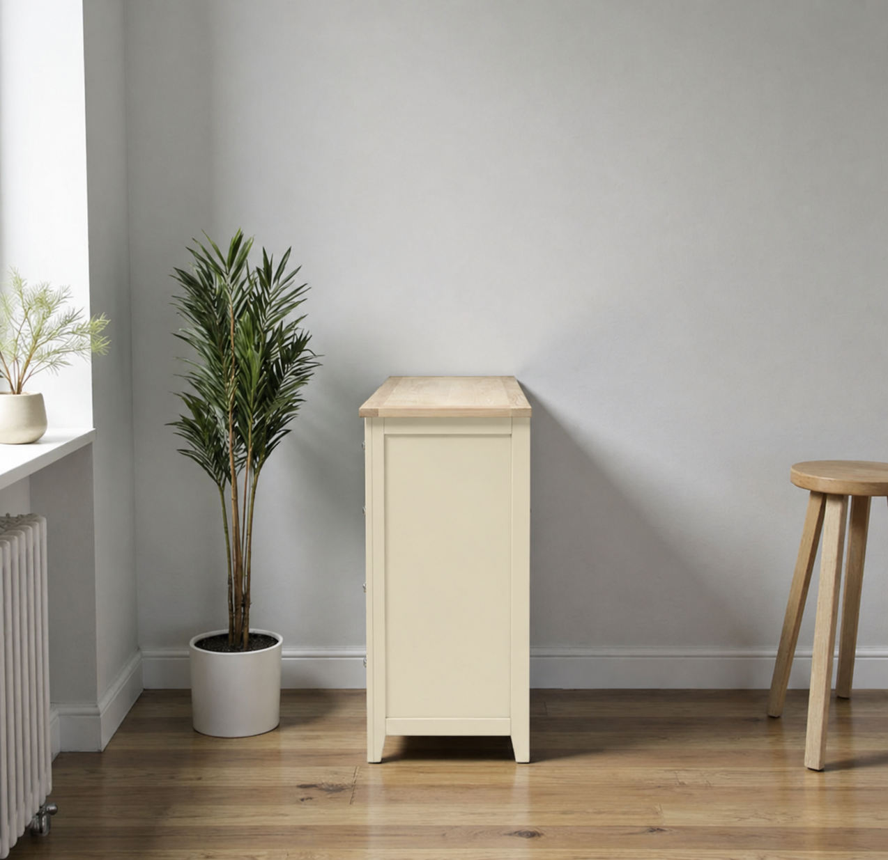 Cómoda de Madera 10 Cajones Máxima Capacidad de Almacenamiento - Beige - 180x40x90 cm-2