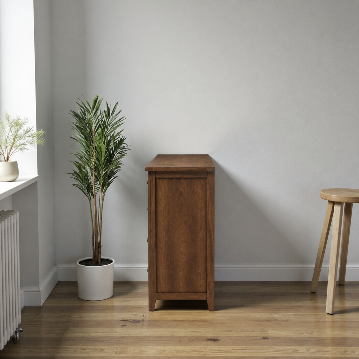 Cómoda de Madera 10 Cajones Máxima Capacidad de Almacenamiento - Café - 150x40x90 cm-2