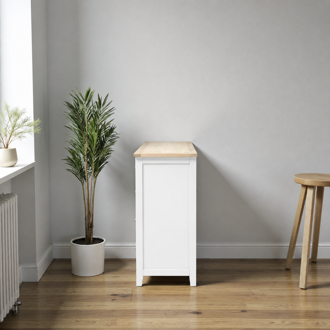Cómoda de Madera 10 Cajones Máxima Capacidad de Almacenamiento - Blanco - 180x40x90 cm-2