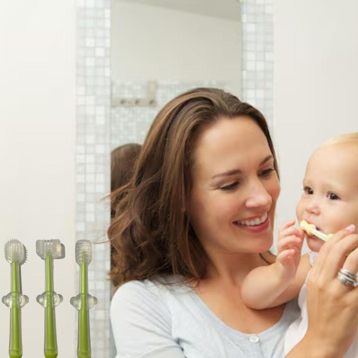 SET 5 CEPILLOS DE DIENTES SILICONA SUAVE PARA BEBE LAU-1