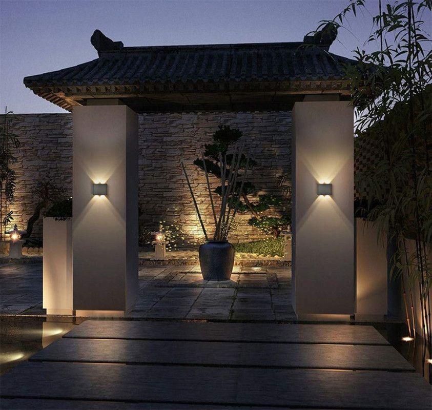 Aplique 8 Focos LED Exteriores Pared  Calida Lau-2