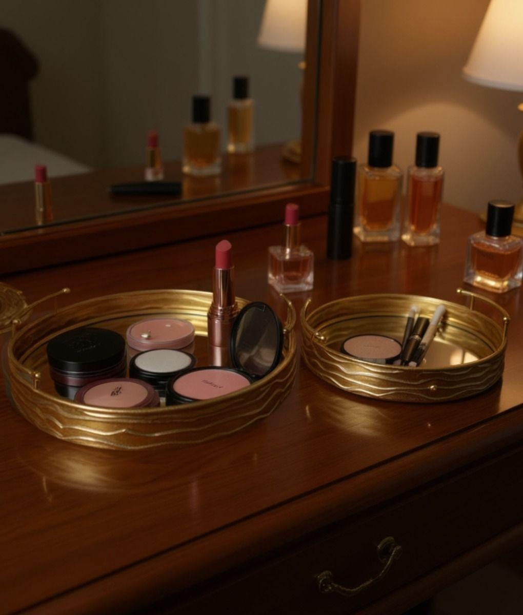 Set 2 Bandejas Decorativas Funcional Diseño Elegante Jhn-6