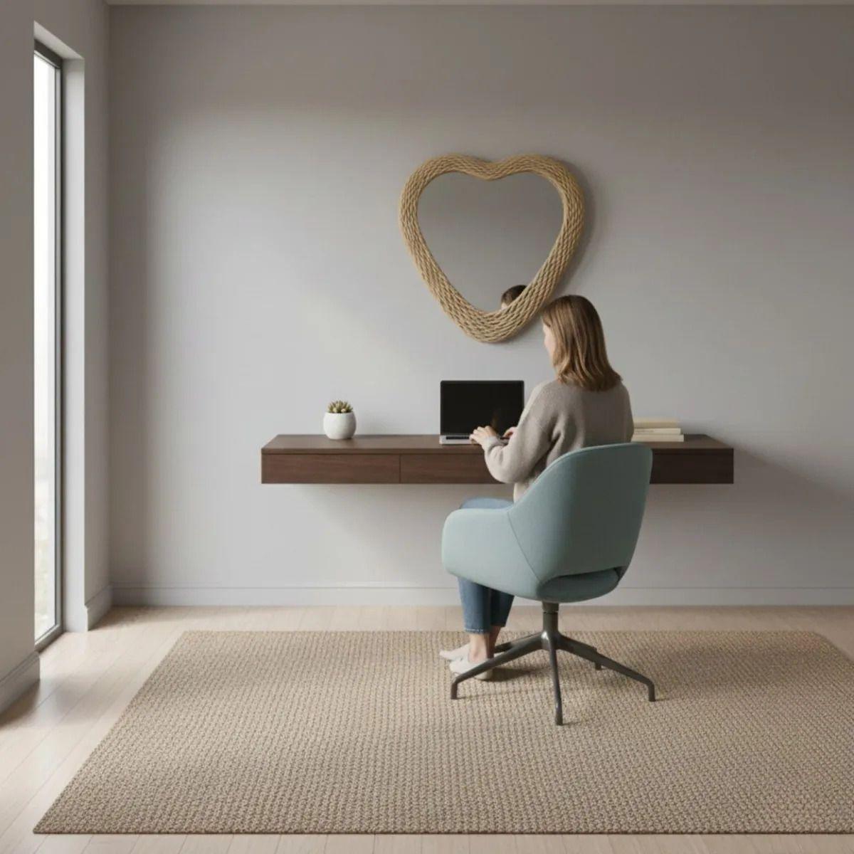 Espejo Decorativo Pared Forma Corazón Estilo Juvenil Jhn-4