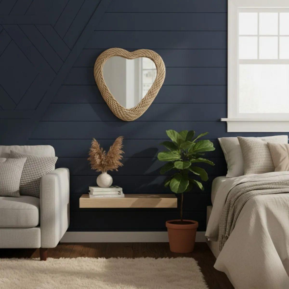 Espejo Decorativo Pared Forma Corazón Estilo Juvenil Jhn-9