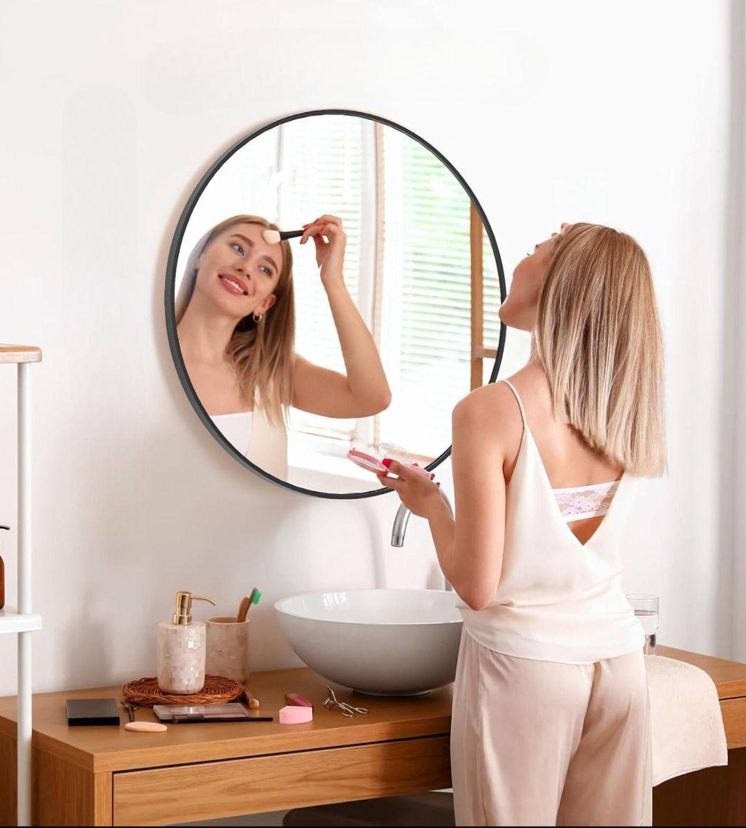 Espejo Redondo Pared Decorativo Moderno Entrada Baño Jhn-2