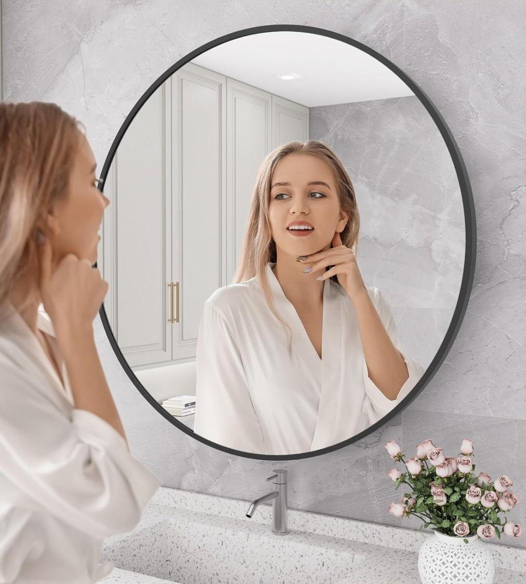 Espejo Redondo Pared Decorativo Moderno Entrada Baño Jhn-4