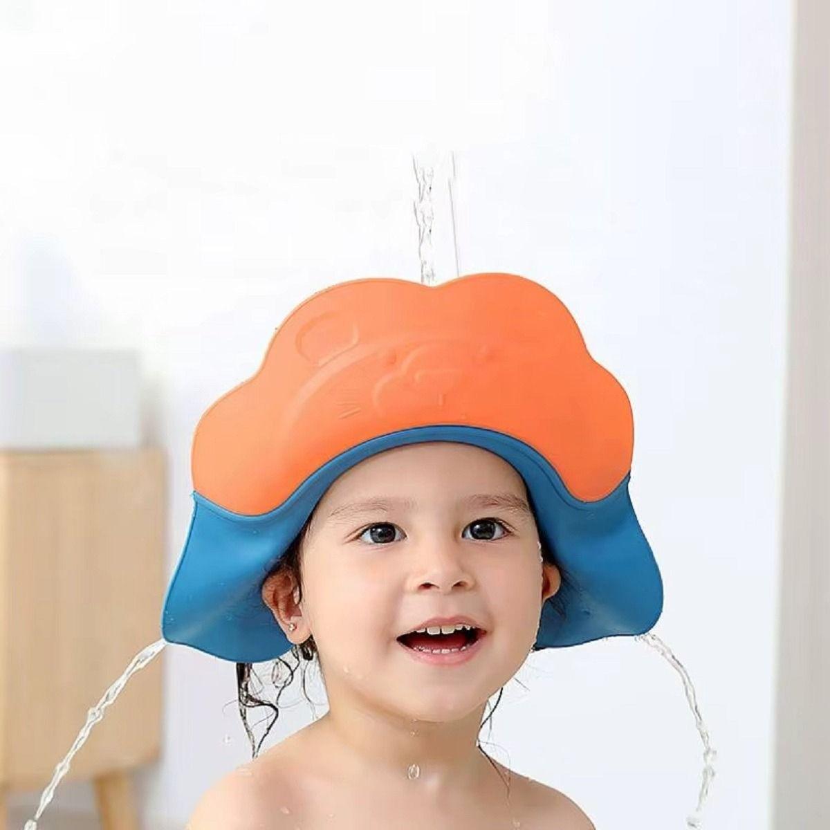 Set 4 Gorro Visera Ducha Silicona Ajustable Baño Bebe Lau-9