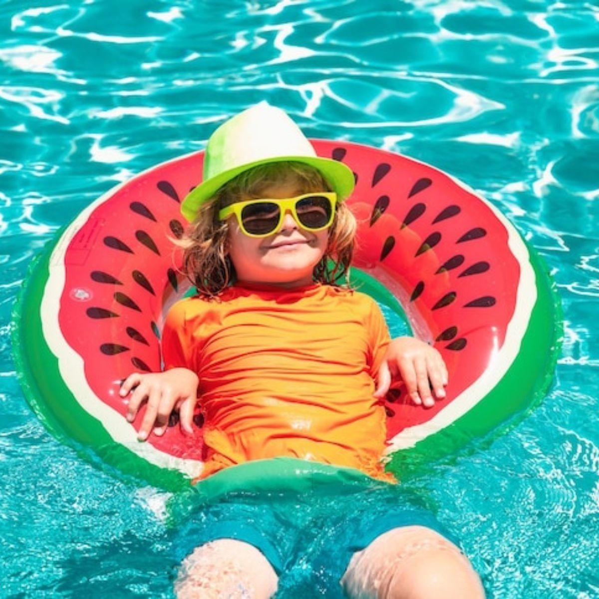 SET 3 FLOTADOR INFLABLE DE PISCINA DISEÑO SANDIA VERANO LAU-2