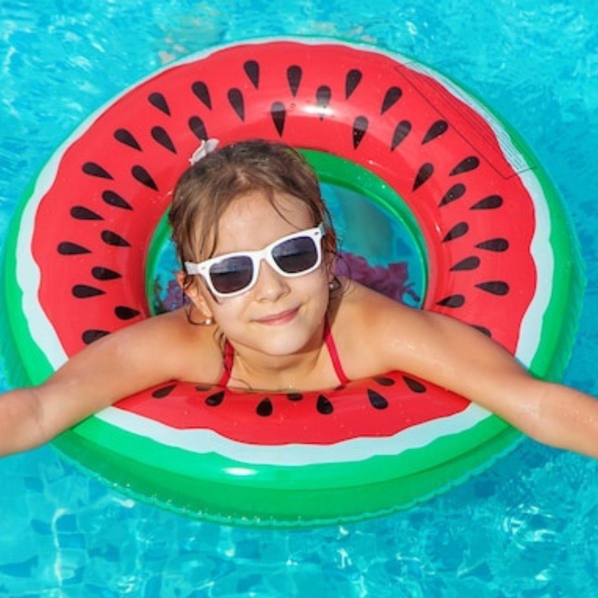 SET 3 FLOTADOR INFLABLE DE PISCINA DISEÑO SANDIA VERANO LAU-4
