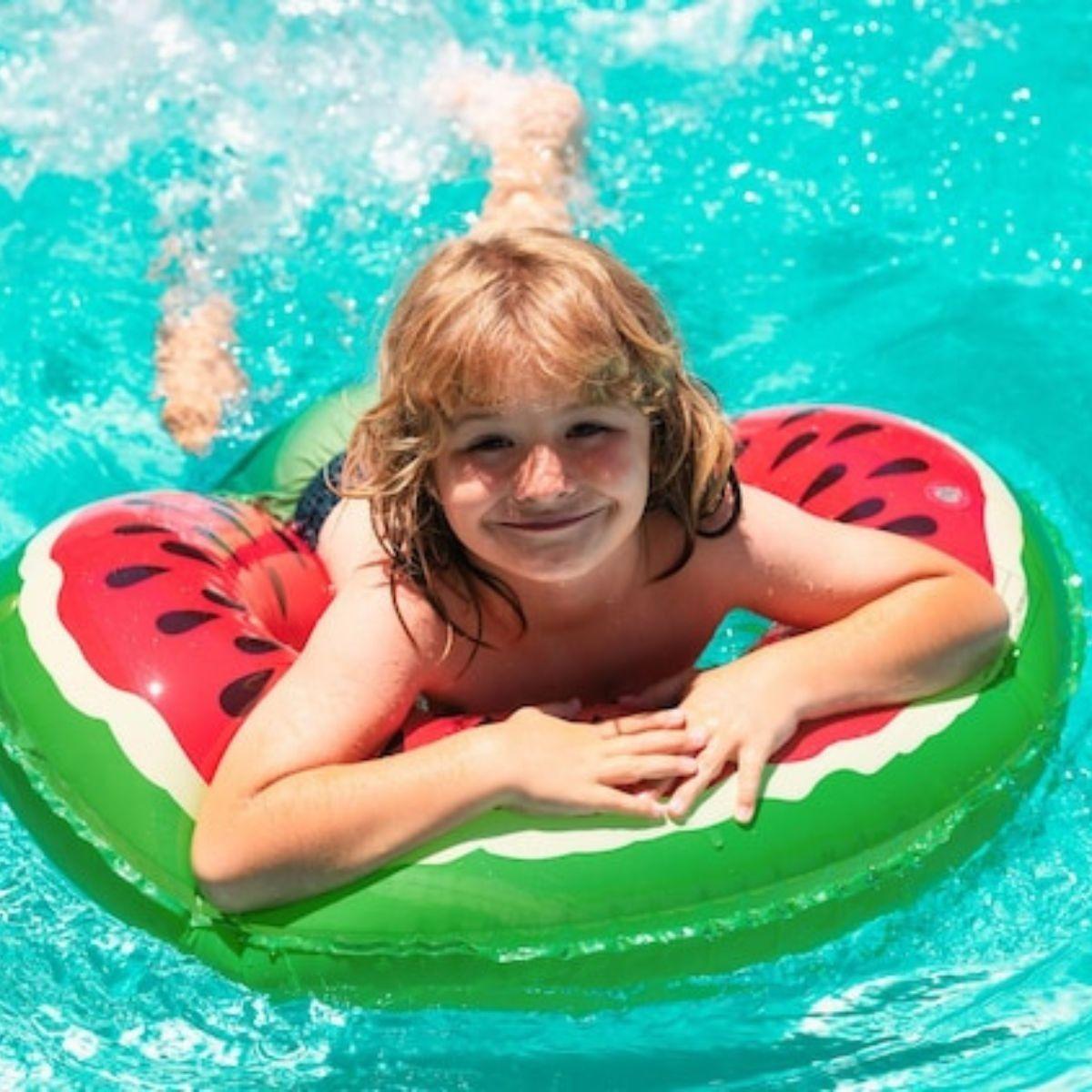 SET 3 FLOTADOR INFLABLE DE PISCINA DISEÑO SANDIA VERANO LAU-5
