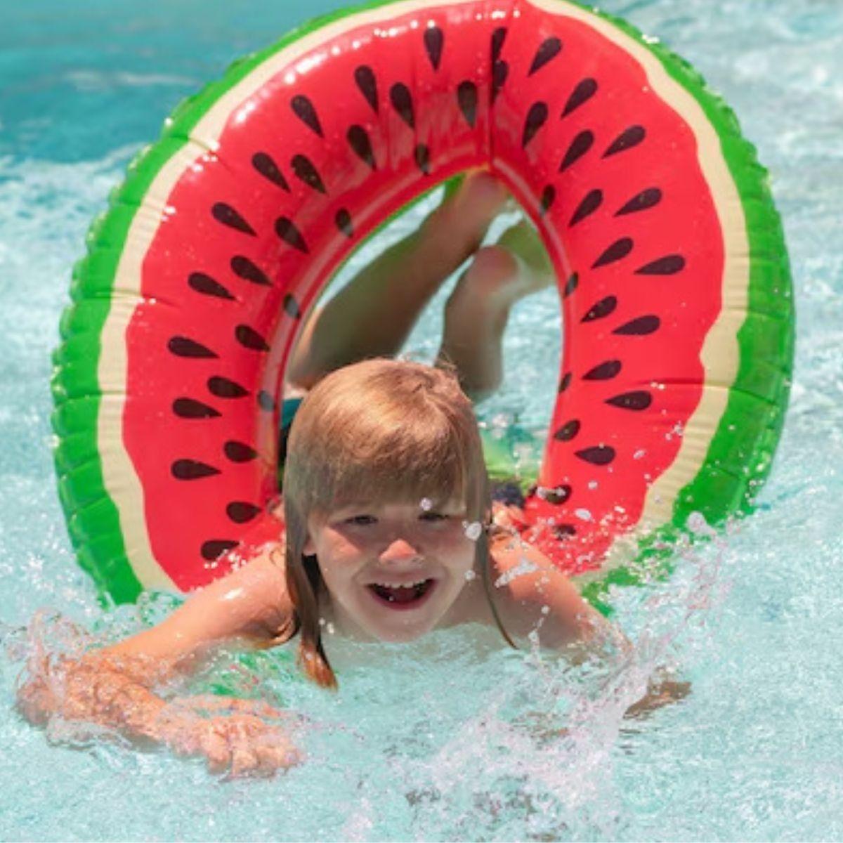 SET 3 FLOTADOR INFLABLE DE PISCINA DISEÑO SANDIA VERANO LAU-6