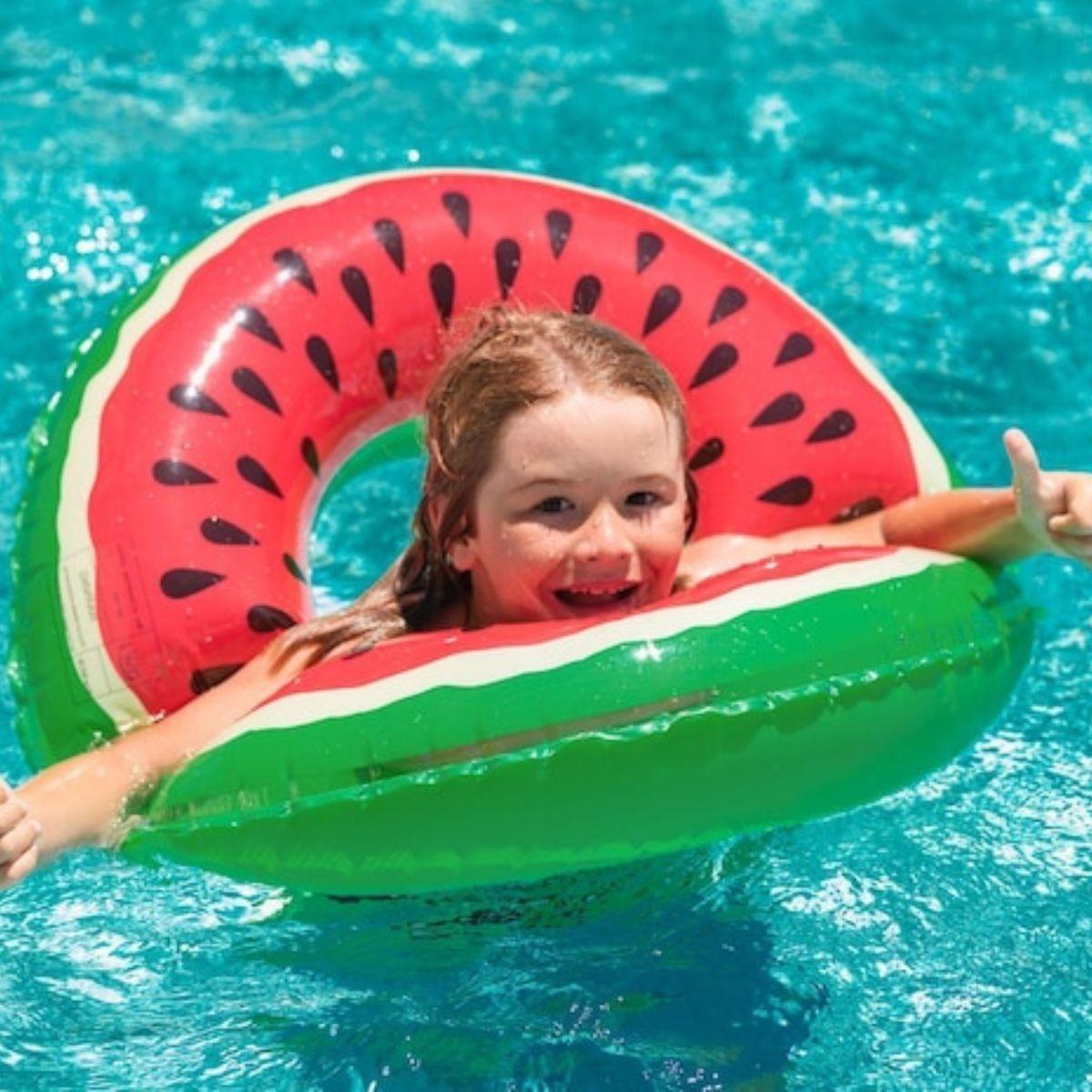 SET 3 FLOTADOR INFLABLE DE PISCINA DISEÑO SANDIA VERANO LAU-7