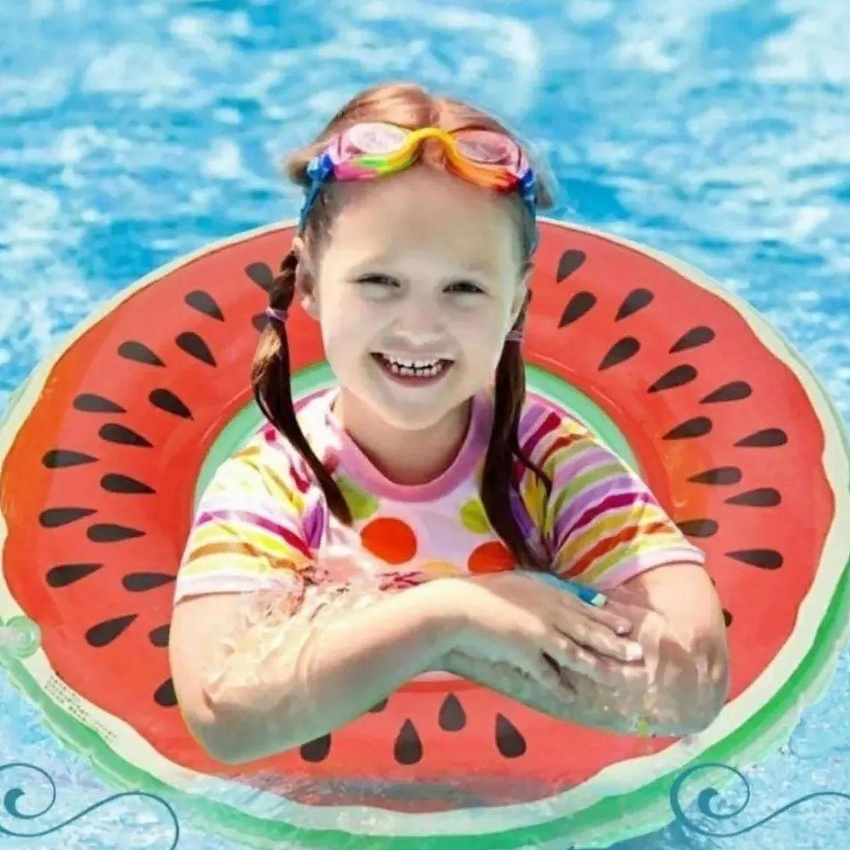 SET 3 FLOTADOR INFLABLE DE PISCINA DISEÑO SANDIA VERANO LAU-9