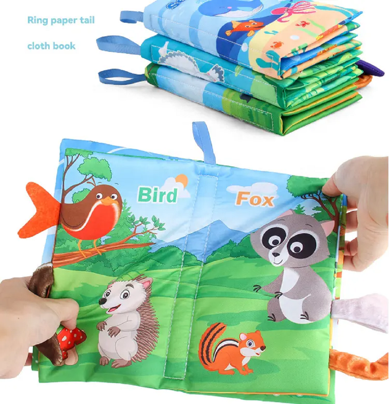 Juguete Libro Tela Rompecabezas Sonido Aprendizaje Bebe Lau-2